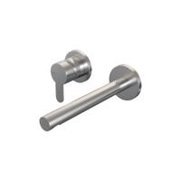 Brauer Brushed Edition Inbouw Wastafelmengkraan met Rechte Uitloop en Rozetten Model D2 RVS Geborsteld PVD - thumbnail