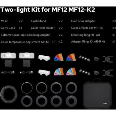 Godox Macro Ring Flash Two Light Kit MF-12