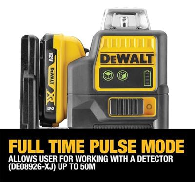 DeWalt DCE0811D1G veelzijdige zelfnivellerende kruislijnlaser 360 graden - DCE0811D1G-QW - thumbnail