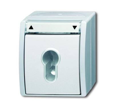 ABB 2CKA001101A0924 Schakelaar IP44 Wit, Zuiver wit (RAL 9010)