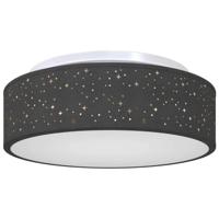 VidaXL Plafonnière met schijnwerpers zwart 38 x 38 x 13,5 cm stof - thumbnail