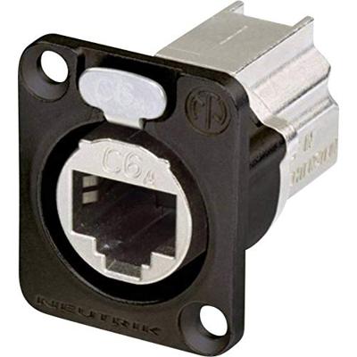 Neutrik NE8FDX-P6-B Ethernet CAT6A doorvoer chassisdeel zwart - thumbnail