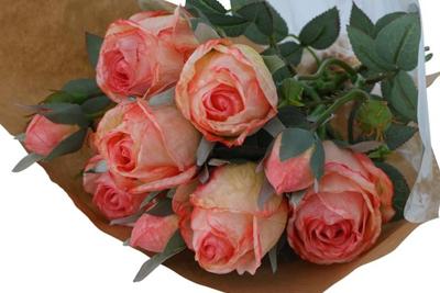 Countryfield Kunstboeket Rosa roze H44cm