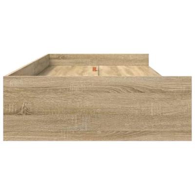 Opbergbedframe met hoofdeinde Sonoma Eiken 80 x 200 cm Bewerkt hout