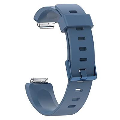 Fitbit Inspire 1 / HR / Ace 2 siliconen bandje met gesp - Maat: Large - denim Fitbit Inspire 1 / HR / Ace 2 siliconen bandje met gesp - Maat: Large - denim