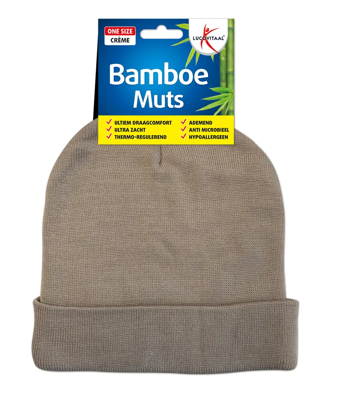 Lucovitaal Bamboe Muts Beige