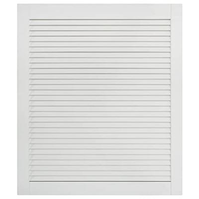 Kastdeuren met lamellen 2 st 61,5x49,4 cm grenenhout wit