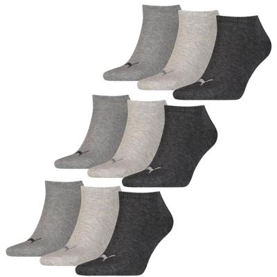 Puma Sneakersokken Plain 9-pack Antraciet Melange-43/46