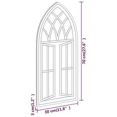 VidaXL Spiegel 70x30 cm ijzer zandkleurig