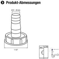 Cornat Aansluiting Afloop Spoelbak 6/4 - TEC356400R - thumbnail