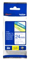 Labeltape Brother P-touch TZe-253 standaard 24mm blauw op wit - thumbnail