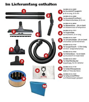 Starmix NSG uClean 1420 HK Stofzuiger 1400W 20L - 016221 - thumbnail