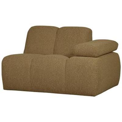 WOOOD Mojo 1-zits bank arm rechts bouclé Geel/Bruin WOOOD Mojo 1-zits bank arm rechts bouclé Geel/Bruin