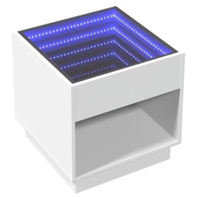 Salontafel met Infinity LED 50x50x50 cm wit Salontafel met Infinity LED 50x50x50 cm wit