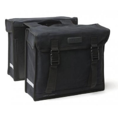 New looxs canvas camping - dubbele fietstas zwart