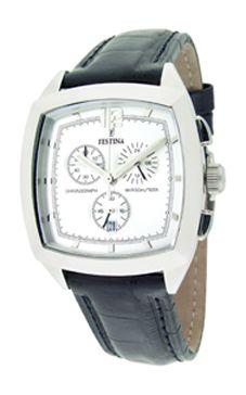 Horlogeband Festina F16071-1 Leder Zwart 21mm Horlogeband Festina F16071-1 Leder Zwart 21mm