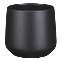 Amber pot rond donkergrijs mat h13,5xd14 cm Mica Decorations - Mica decorations - thumbnail