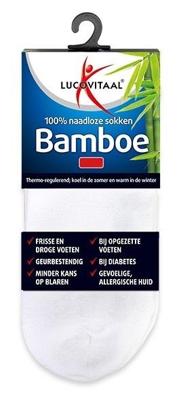 Lucovitaal Bamboe Enkelsokken Wit 43-46 Lucovitaal Bamboe Enkelsokken Wit 43-46
