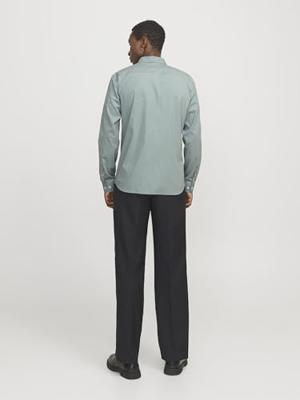 Jack & Jones Jprblablackpool Print L/s Shirt Sn Overhemd Stormy Sea