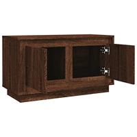 Tv-meubel 80x35x45 cm bewerkt hout bruineikenkleurig - thumbnail
