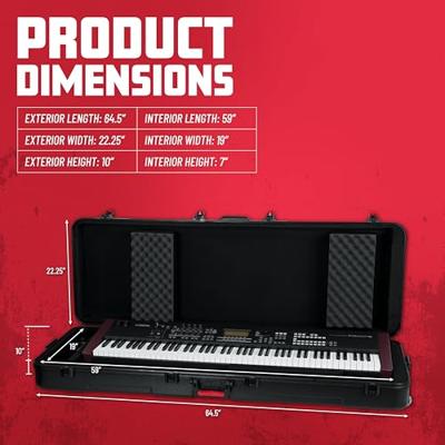 Gator Cases GTSA-KEY88D TSA keyboardkoffer voor 88-toetsen, deep, 150 x 48 x 18 cm