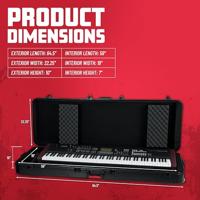 Gator Cases GTSA-KEY88D TSA keyboardkoffer voor 88-toetsen, deep, 150 x 48 x 18 cm - thumbnail
