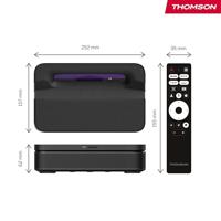 Thomson Sirius PG55B Draagbare Smart Laserprojector met Google TV, Ingebouwde Batterij, Ultra Short Throw, 600 ANSI Lumen, HDR10+, Dolby Audio, Autofocus, Wi-Fi, Bluetooth – Zwart - thumbnail