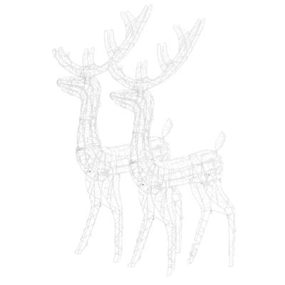 VidaXL Kerstversieringen rendier 2 st 128 cm acryl koudwit