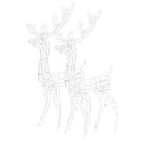 VidaXL Kerstversieringen rendier 2 st 128 cm acryl koudwit - thumbnail