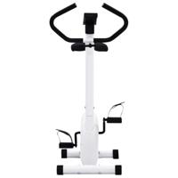 VidaXL Hometrainer met bandweerstand wit - thumbnail