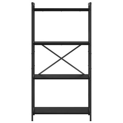 Boekenkast Zwart eiken 60 x 30 x 118 cm Bewerkt hout