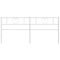 Hoofdbord 193 cm metaal wit - thumbnail