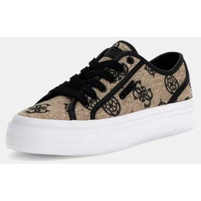 Guess Logo Lage Sneakers Dames Bruin/Zwart - Maat 37 - Kleur: ZwartBruin | Soccerfanshop