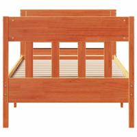 Bedframe zonder matras massief grenenhout wasbruin 75x190 cm - thumbnail