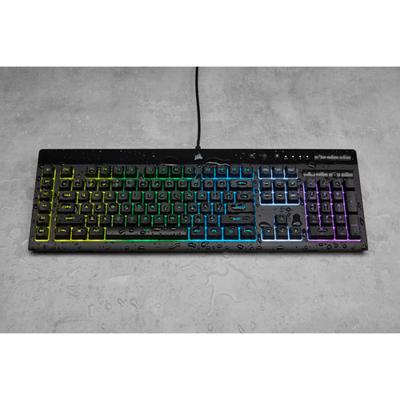 Gaming Keyboard Corsair K55 RGB PRO Zwart Qwerty Spaans