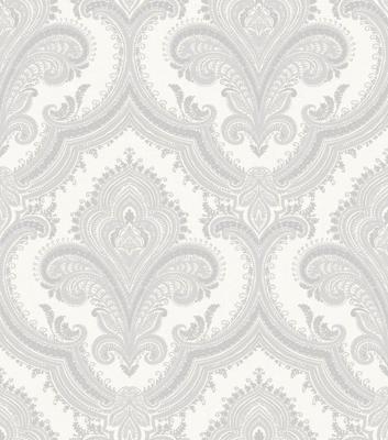 Dutch Wallcoverings Casbah/Bs1 Damask White/Silver - Wit/Zilver
