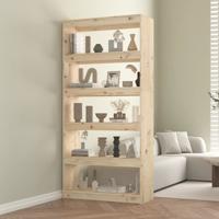 Boekenkast/kamerscherm 80x30x167,4 cm massief grenenhout - thumbnail