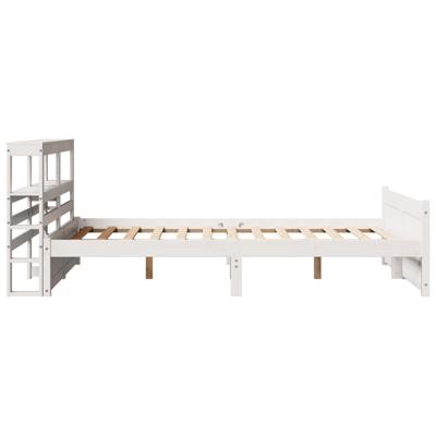 Bedframe met hoofdeinde zonder matras 160x200 cm wit