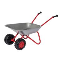 Rolly Toys Kruiwagen metaal dubbelwiel grijs/rood - thumbnail