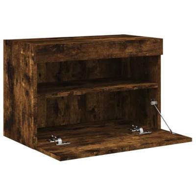 Tv-wandmeubel met LED-verlichting 60x30x40 cm gerookt eiken Tv-wandmeubel met LED-verlichting 60x30x40 cm gerookt eiken