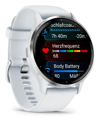 Connected GPS-horloge - GARMIN - Venu 3 - WiFi - 35,4 mm (1,4) - Zilverkleurig staal, witte kast en witte siliconen band - thumbnail
