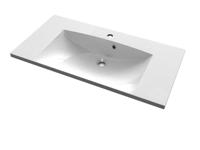 Wastafelblad Sapho Maria Rechthoek 90x46 cm Marmer Wit Sapho - thumbnail