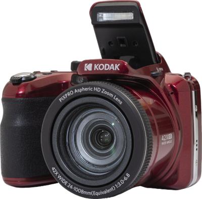 KODAK Pixpro Astro Zoom AZ425 Digitale camera Bridge 42 x optische zoom 24 mm groothoek 20 megapixels LCD 3 Full HD 1080p Li ion batterij rood