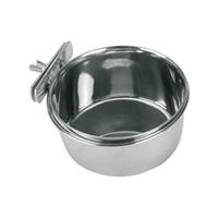 Kerbl Rvs bakje 300 ml 12 cm schroefbevestiging voor vogels - thumbnail