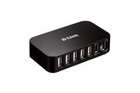 D-Link DUB-H7/E DUB-H7/E USB-hub 7 poorten USB-A USB 2.0 480 MBit/s Met snellaadpoort Zwart - thumbnail