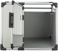 TRIXIE VERVOERSBOX ALUMINIUM ZILVER / LICHTGRIJS 97X88X75 CM - thumbnail