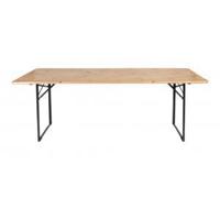 Inklapbare houten tafel H 75,5 x 220 x 70 cm - thumbnail