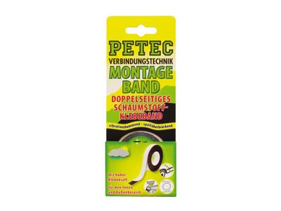 PETEC montagetape mounting tape 2mx12mm bla