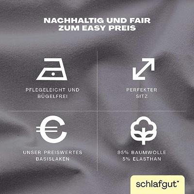 Schlafgut Schlafgut EASY Jersey Elasthan Hoeslaken M - 120x200 - 130x220 128 Grey Mid