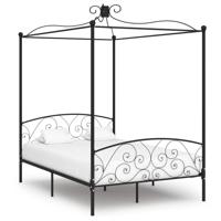 Hemelbedframe metaal zwart 120x200 cm - thumbnail